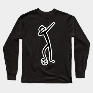 Dabbing Stick Figure - Soccer I Long Sleeve T-Shirt